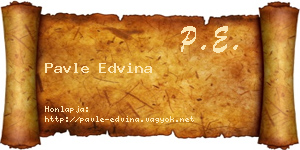 Pavle Edvina névjegykártya